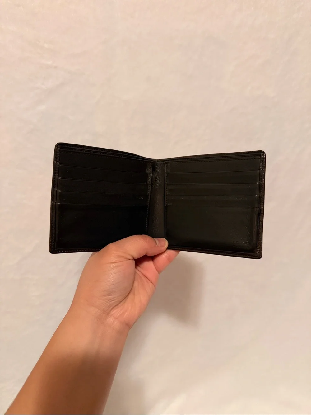 Vintage Loewe Brown Leather Anagram Bifold Wallet